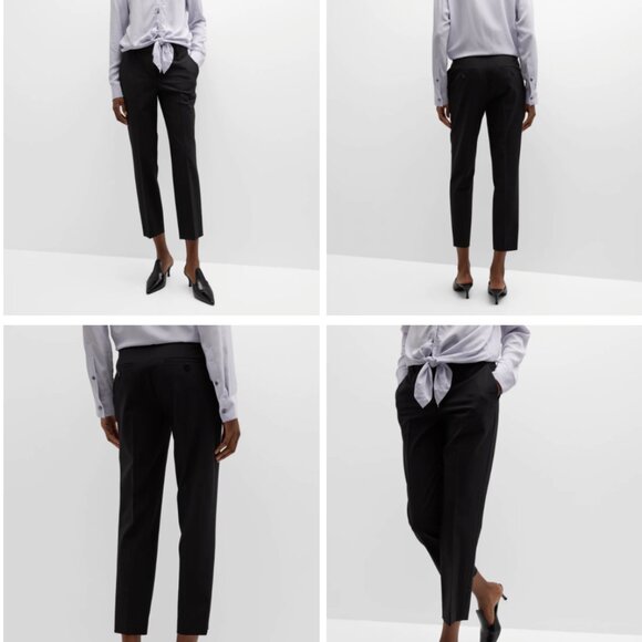 Theory Treeca Pant in Good Wool Women's Black Work Trousers Pants - Picture 2 of 11